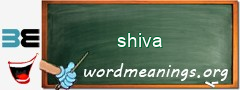 WordMeaning blackboard for shiva